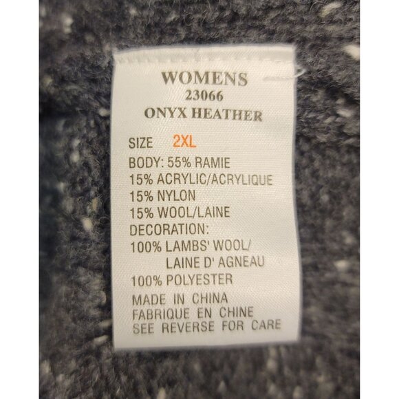 Woolrich Womens Sweater Vest 2XL Knit Zip Front Ribbed Nordic Pattern Lambs Wool - Picture 5 of 8